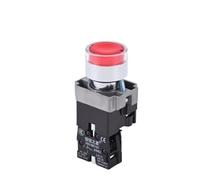 XB2-BW33B1C BW3361C Illuminated Knob Switch 2 Gears 3 Normally Open Closed Mechanical Button Self-Lock LED Switch(Red,12V)