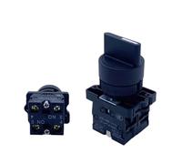 XB2-ED Series Electrical Rotary Switch Knob 10A 660V Black 2/3 Positions Button Selector Self-locking Fixed Type NWPNLXEA(3 Position 2NO)