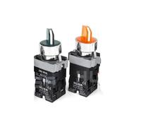 XB2 LED Bouton interrupteur bouton auto-réinitialisation tête 22mm démarrage 1NO NC Bouton momentané Interrupteur Métal deux trois engrenages bloc vert rouge(24V_1NC(1PCS)_RED(1PCS))