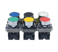 XB2BA31C BA11 / 21/51/61 NO Yellow White Green Black Blue BA42 / 22 NC Red Sign Momentary Flush PushButton Switch NWPNLXEA(XB2BA21C 1NO Black)