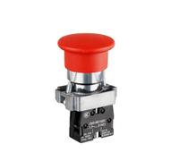 XB2BC42C 1 NC Momentary Mushroom Head Push Button Switch N/C Red Controls Switches