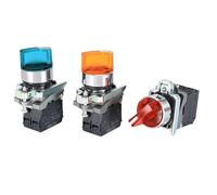 XB4 interrupteur à réinitialisation automatique 2 vitesses 1NO 12/24/110/220/380V 3 bouton mécanique normalement ouvert fermé 1 pièces(WHITE,2 GEAR_1NO_380V)