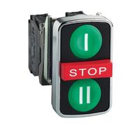 Xb4ba731327 Schneider - Bouton 3 Touches Complet: Vert/vert/rouge - 2no+1nf Harm