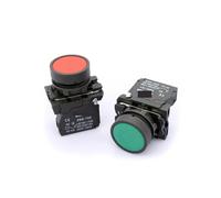 XB5-AA42 red & XB5-AA31 green 22mm Flat electrical circuits control push button switch spring EKFBQBGW(White 1NO)