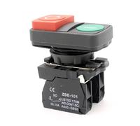 XB5-AL8425 1 NO 1 NC Push Button Switch Red Green Power Supply On Off Double Extended Flush Button Switch IP40 AUOQKQUT