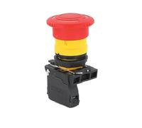 XB5 Waterproof Emergency Stop Mushroom Head Push Button Switch SB5 LA68S XB5AS542 AS545 XB5AS8445 Latching Turn Release 22mm(Stop Lock,1NO 1NC)