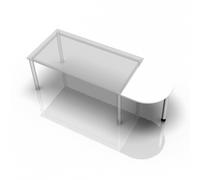 XBA60 S - tablette d'extension 60x80 Blanc