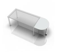 XBA60 W - tablette d'extension 60x80 Gris
