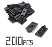XBAIPIN Attaches Cachées pour Terrasse 200 Pièces - Clips de Fixation en | T 6mm pour Lames Composites, Vis Incluse, Système de Clipsage Invisible pour Balcon et Jardin - Anti-déformation