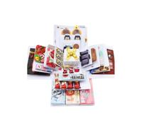 XBAIPIN Boîte explosive 5 couches DIY - Kit de bricolage avec rubans | | Boîte à surprises personnalisable pour Anniversaire, Mariage, Fête des Mères & Saint-Valentin - Blanc
