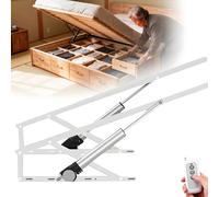 XBDLYQBD 2 PCS Heavy Duty Electric Bed Lift Mechanism with Remote Control, Gas Spring Lift System for Storage Beds, Automatic Lifting Hardware Kit for DIY Furniture, 600kg Capacity
