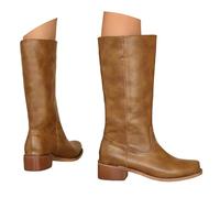 Xbemkste Bottes d'hiver pour femme - Tige longue avec talon - Imperméables - Élégantes - À enfiler - Bottes western confortables - Bottes hautes - Bottes d'hiver hautes - Bottes d'hiver, marron, 36 EU