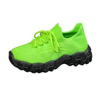 Xbemkste Chaussures de course pour femme - Chaussures de sport respirantes - Étriers - Mocassins - Chaussures de sport confortables et légères, vert, 37 EU