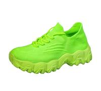 Xbemkste Chaussures de course pour femme - Chaussures de sport respirantes - Étriers - Mocassins - Chaussures de sport confortables et légères, Vert clair., 41 EU