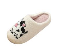 Xbemkste Pantoufles d'hiver pour femme et homme - Chaudes - En peluche - Avec imprimé animal de dessin animé - Chaussons en feutre - Moelleux et doux - Chaussons confortables, g, 40.5 EU