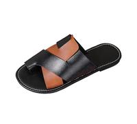 Xbemkste Sandales orthopédiques plates pour femme - Pour hallux valgus - Big Toe - Semelle souple - Sangle croisée - Sandales d'été pour le quotidien, la plage, marron, 38.5 EU
