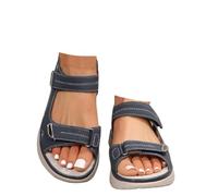 Xbemkste Sandales pour femme - Semelle souple et confortable - Sandales de sport orthopédiques - Légères - Bout ouvert - Sandales de sport élastiques - Sandales d'extérieur, X1 bleu., 37 EU