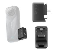 XBERSTAR Adaptateur de microphone pour Insta 360 X5 - Adaptateur de microphone externe Type-C et ports audio 3,5 mm - Prise en charge du chargeur