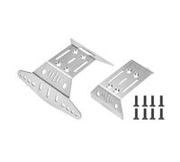 XBERSTAR Armure de châssis RC pour ARRMA 1/16 Quake Grom/Gorgon Grom avant arrière en acier inoxydable Plaque de protection de châssis