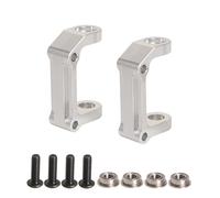 XBERSTAR Blocs de direction pour Tamiya 1/10 Fighter NXGEN DT-04 RC Blocs de roulettes en aluminium Pièces de rechange (argent)