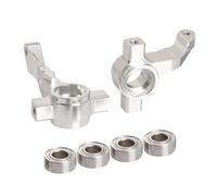 XBERSTAR Bonnette de direction RC pour Tamiya 1/10 Fighter NXGEN DT-04 RC - Blocs C en aluminium (tasse de direction avant argentée)