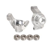 XBERSTAR Bonnette de direction RC pour Tamiya 1/10 Fighter NXGEN DT-04 RC - Blocs C en aluminium (tasse de direction arrière argentée)