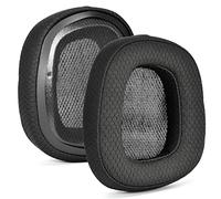 XBERSTAR Coussinets de rechange pour casque Logitech G633 G933 G533 G433 G433 G733 en cuir synthétique Noir