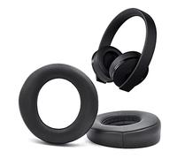 XBERSTAR Coussinets dorés 7.1 compatibles avec les casques Sony PS4 Gold 7.1 Quad - En cuir synthétique noir et coussinets en mousse