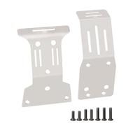 XBERSTAR Ensemble d'armures de châssis pour Tamiya 1/10 Fighter Nxgen DT-04 RC avant et arrière en acier inoxydable plaque de protection