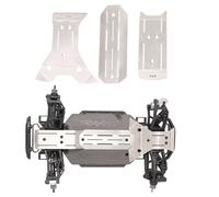 XBERSTAR Ensemble d'armures de châssis RC pour Traxxas Mini Maxx - Plaque de protection de châssis en acier inoxydable - Accessoires de mise à niveau (plaque de protection de châssis)