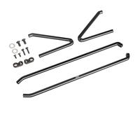 XBERSTAR Hornet EVO Cadre de châssis en aluminium pour Tamiya 1/10 Hornet EVO RC châssis latéral accessoires (noir)