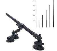 XBERSTAR Kit de montage de voiture pour Insta360, GoPro, DJI Action Cameras, noir, interface à vis 1/4, support ventouse