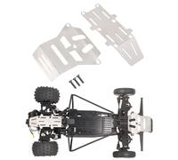 XBERSTAR Protection de châssis RC pour Tamiya 1/10 Hornet EVO RC avant et arrière Plaque antidérapante en acier inoxydable (armure de châssis avant arrière)