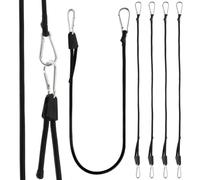 Xbessc 6 Pièces Tendeurs Elastique avec Mousqueton Tendeur Elastique Noir | 100cm 120cm Sandow Elastique Tendeur Velo Latex Tendeur élastique pour Camping Bâches Tente Bagages Voitur et Motos