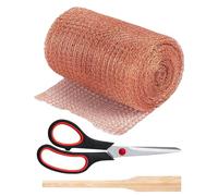 Xbessc Filet Cuivre Anti Limaces et Escargots 10m x 12,7cm Maille de Cuivre Découpable Grillage Protecteur Plantes Maison et Jardin avec Ciseaux et Pelle pour la Lutte Antiparasitaire,Escargots,Souris