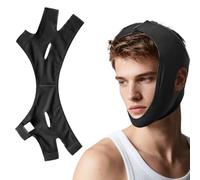 XBFOCNH Masque en forme de V,Bandage de levage pour le visage sans douleur,Peut être utilisé à tout moment,noir
