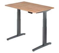 XBHM 12 GG | Bureau - 120 x 80 Noyer réglable en hauteur électriquement