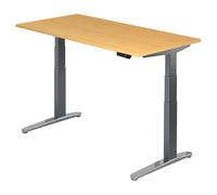 XBHM 16 GC | Bureau - Hêtre 160 x 80 réglable en hauteur électriquement