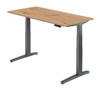 XBHM 16 GG | Bureau - 160 x 80 Chênes Noueux réglable en hauteur électriquement