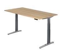 XBHM 2E GC | Bureau - 200 x 100 Chêne réglable en hauteur électriquement