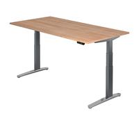 XBHM 2E GC | Bureau - 200 x 100 Noyer réglable en hauteur électriquement