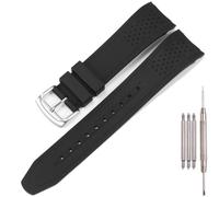 XBHSW Bracelet de montre en caoutchouc compatible avec Citizen Eco-Drive Weekender AW1158-05L AW1150-07E Promaster Aqualand Bracelet en silicone noir de 23 mm, Bracelet noir avec boucle en acier, One