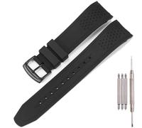 XBHSW Bracelet de montre en caoutchouc compatible avec Citizen Eco-Drive Weekender AW1158-05L AW1150-07E Promaster Aqualand - Bracelet en silicone noir de 23 mm (bracelet noir boucle noire