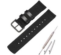 XBHSW Bracelet de montre en nylon 24 mm compatible avec PRO TREK PRG-600YB - Bracelet de rechange étanche pour homme PRG-650 PRW-6600 GA2000 (noir boucle noire)