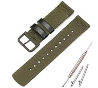 XBHSW Bracelet de montre en nylon 24 mm compatible avec PRO TREK PRG-600YB - Bracelet de rechange étanche pour homme PRG-650 PRW-6600 GA2000 (boucle noire vert militaire)