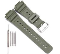 XBHSW Bracelet de rechange en résine compatible avec Casio G-shock DW-5600 GW-M5610 GW-6900 DW-6900 G-6900 G-6900 - Bracelet de montre de sport étanche (vert kaki profond)