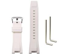 XBHSW Bracelet de rechange en résine compatible avec Casio G-Shock GST-B100 GST-S300 GST-S110 GST-S100 - Bracelet de montre pour homme - Étanche - Blanc - S