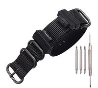 XBHWS Adaptateur de bracelet en nylon compatible avec Casio G-Shock 16 mm Series GA110 100 700 DW-5600 DW-5900 DW-6100 GD120 - Noir