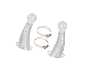 xbiez Armures de corne de bétail de type lourd Solution de gestion du bétail facile à nettoyer Gardes de corne de taureaux résistants aux intempéries