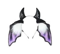 xbiez Bandeaux de chauve-souris pour cosplay, ailes de diable, bandeau foncé, accessoire de maquillage, accessoire de lavage du visage, fête d'anniversaire, cosplay, oreilles d'animaux